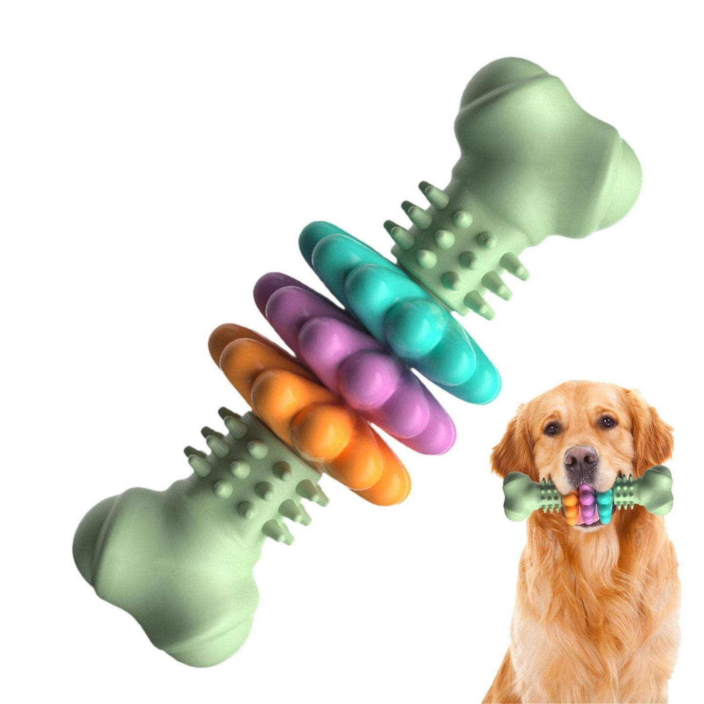 Indestructible TPR Bone Chewing Bite Resistant Teething Toy