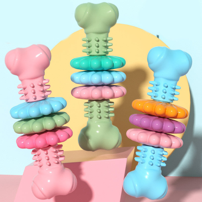 Indestructible TPR Bone Chewing Bite Resistant Teething Toy