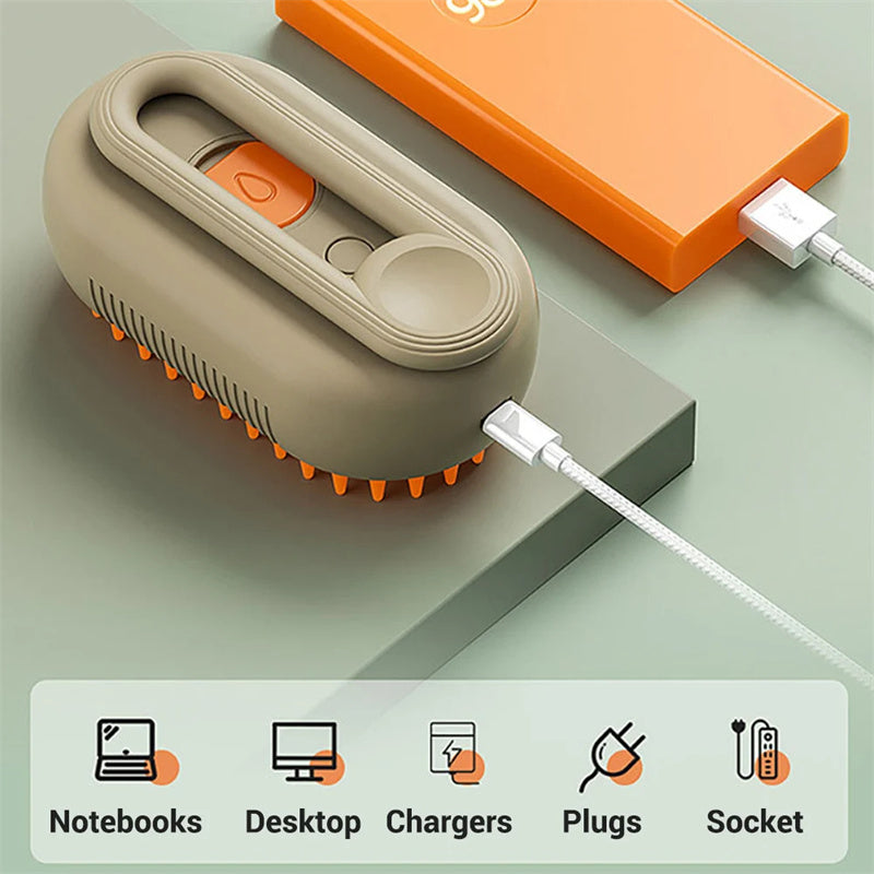 3 In 1 Electric Cat Steam Hair Brush