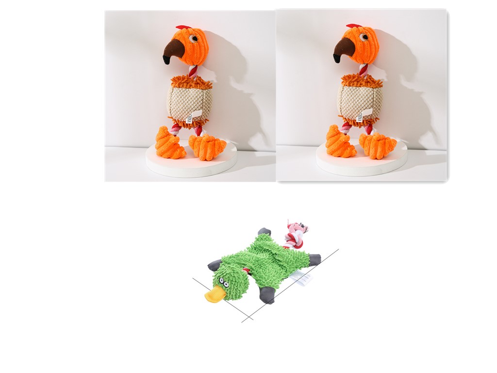 Pet Donkey Shape Corduroy Chew Toy For Dog