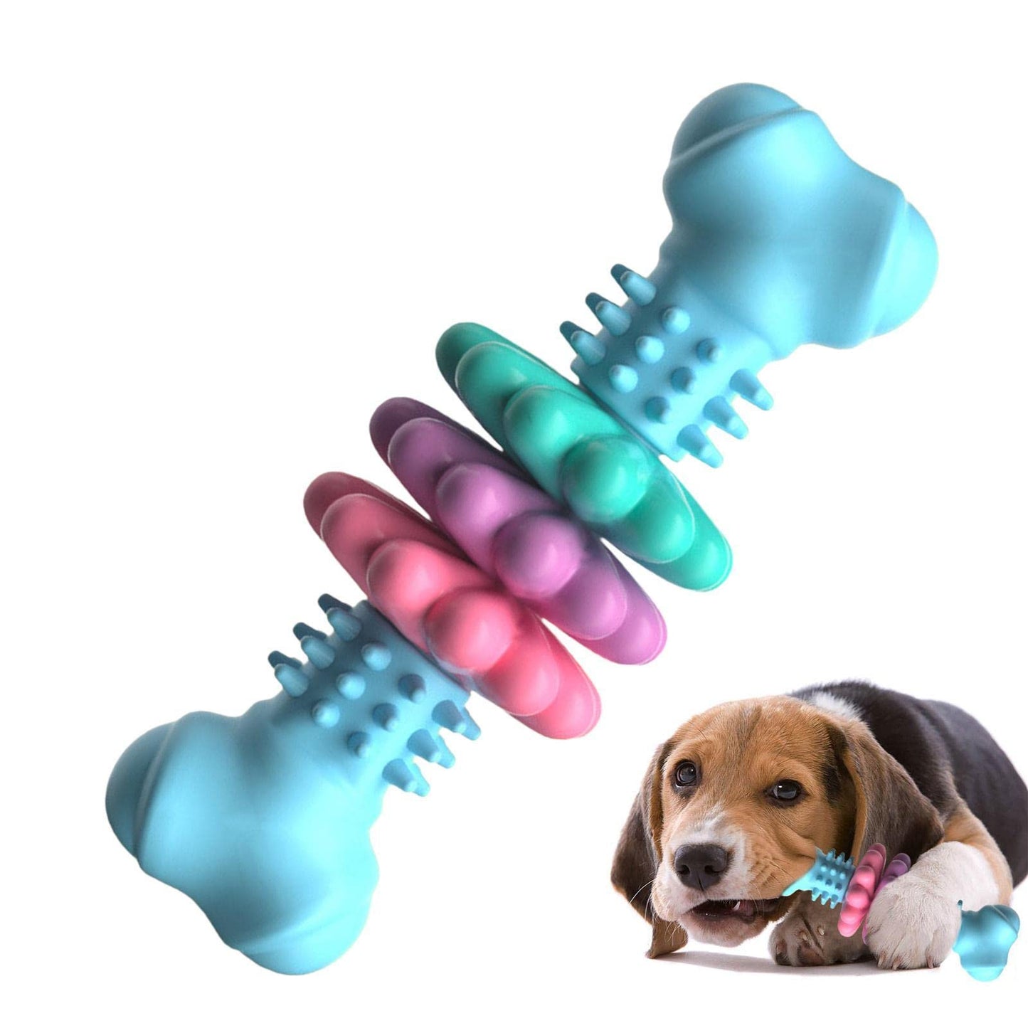 Indestructible TPR Bone Chewing Bite Resistant Teething Toy