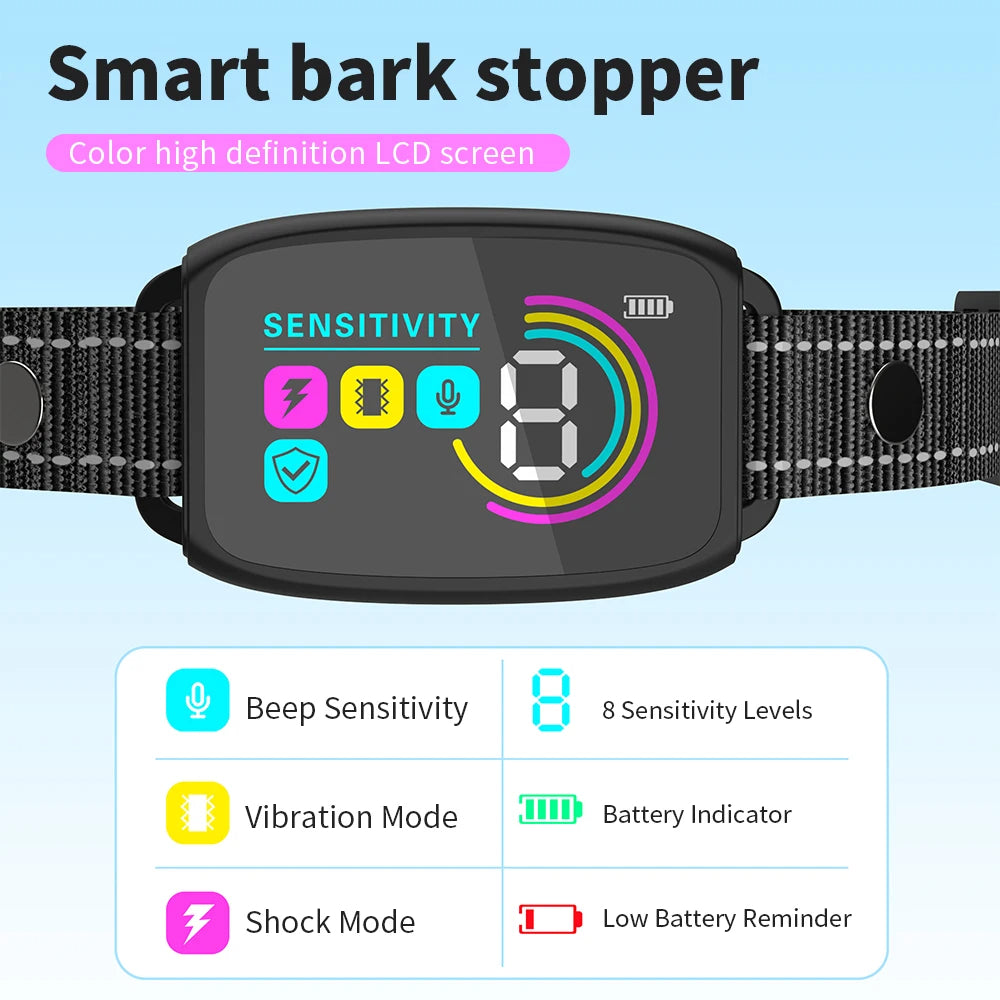 Rechargeable Anti Barking Dog Smart Collar