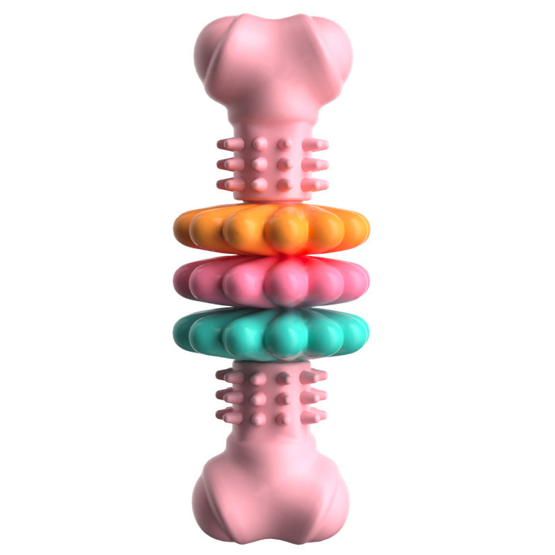Indestructible TPR Bone Chewing Bite Resistant Teething Toy